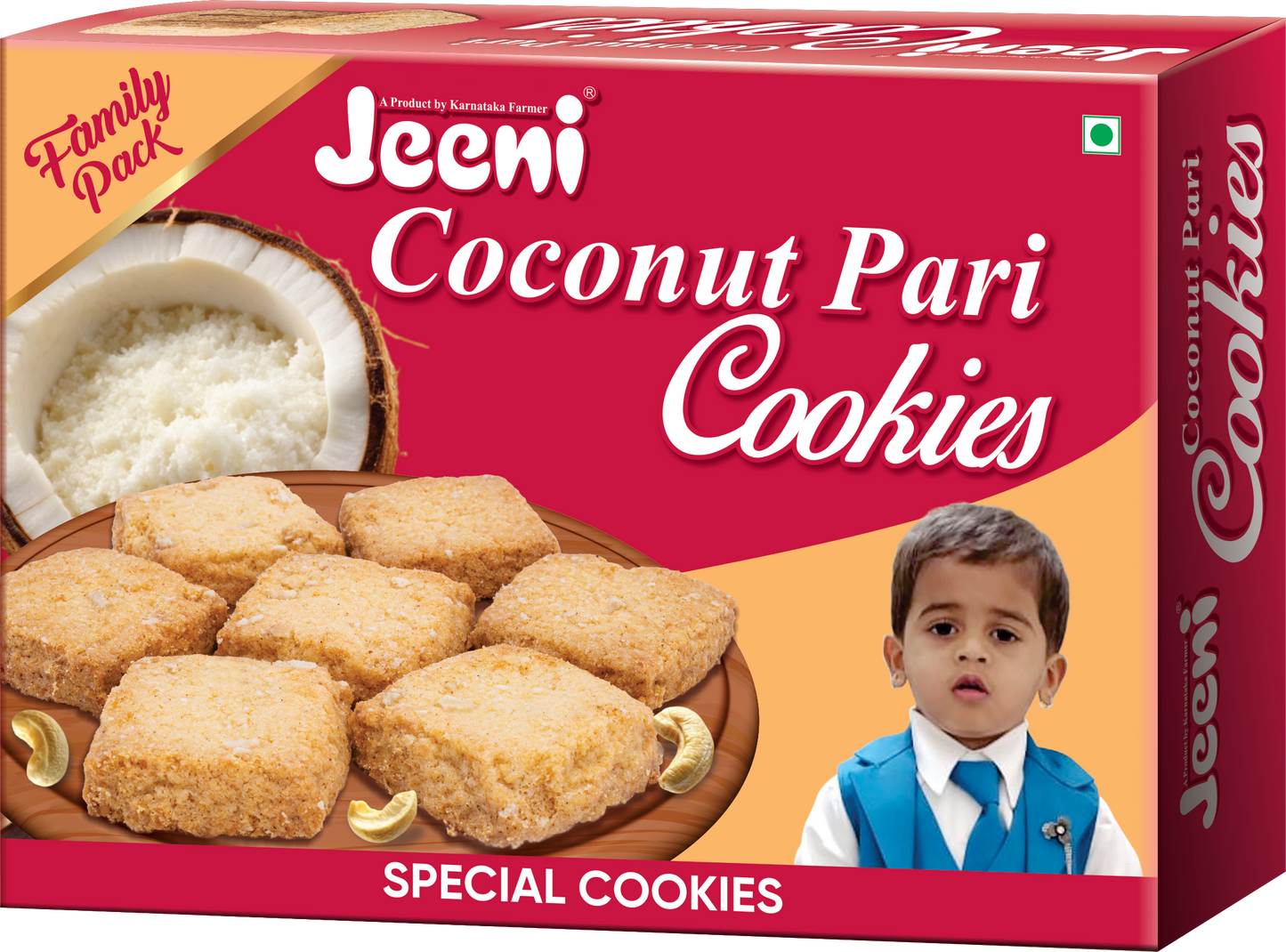 Jeeni Coconut Pari Cookies - 225 gms