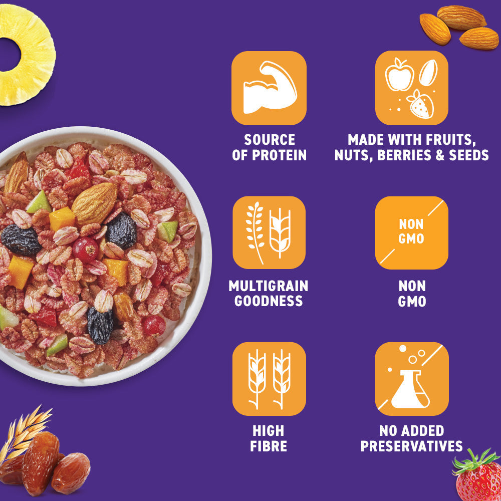 Fruit & Fibre Muesli Mixed Fruit with Almonds & Raisins