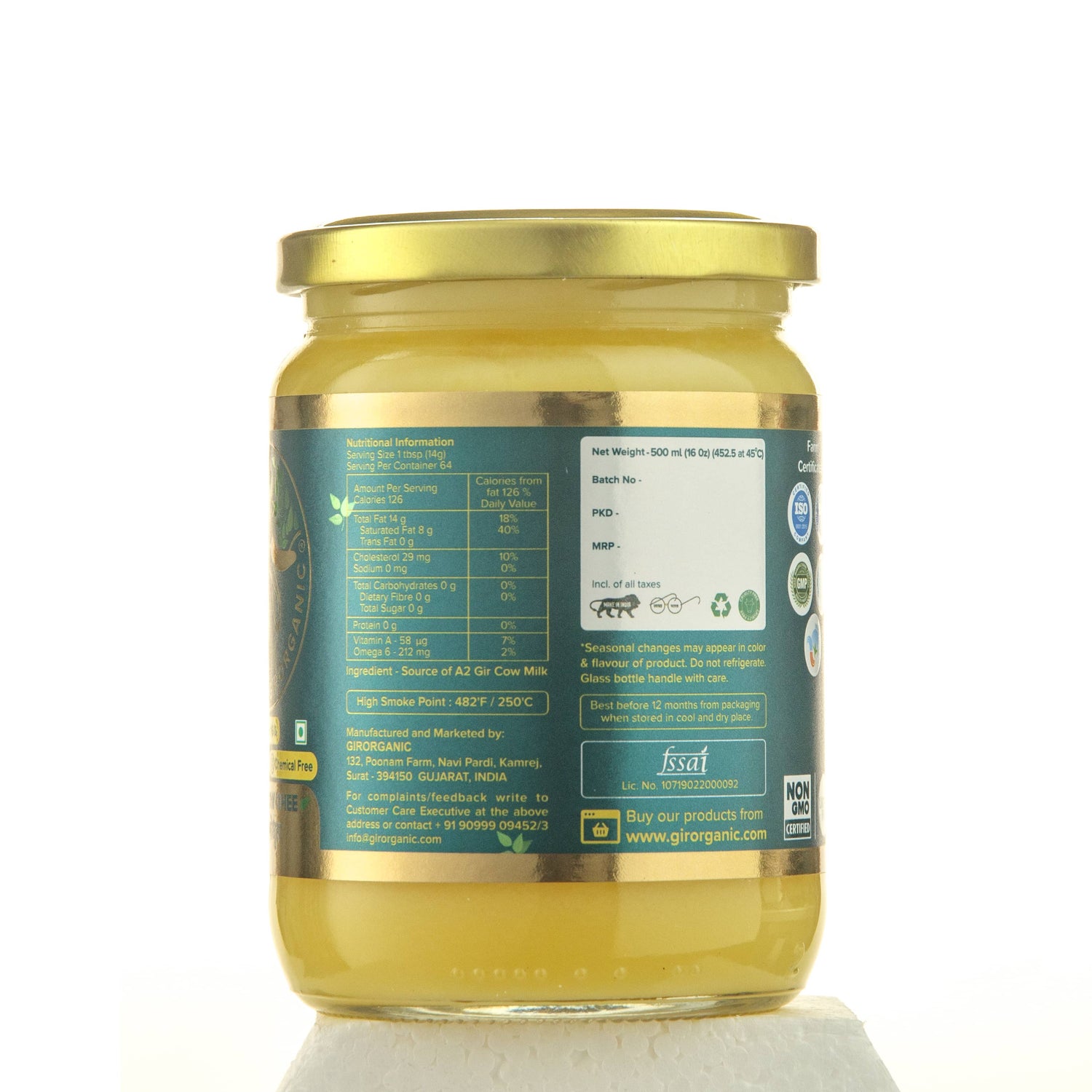 Pure & Organic A2 Gir Cow Ghee