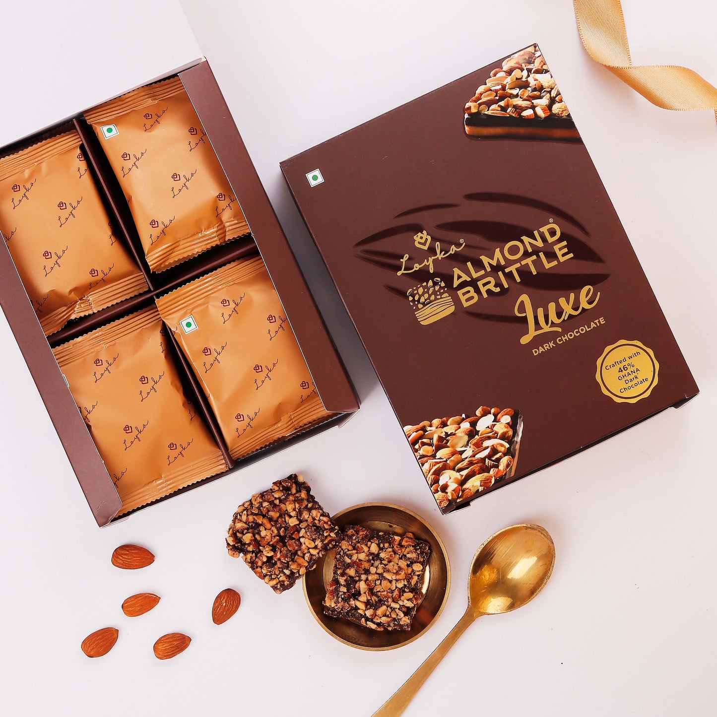 Almond Brittle Luxe 12 pcs Box (Dark Chocolate)