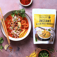 Black Rice Instant Ramen Noodles - Rich in Protein - Ready in 2 Mins - 175g