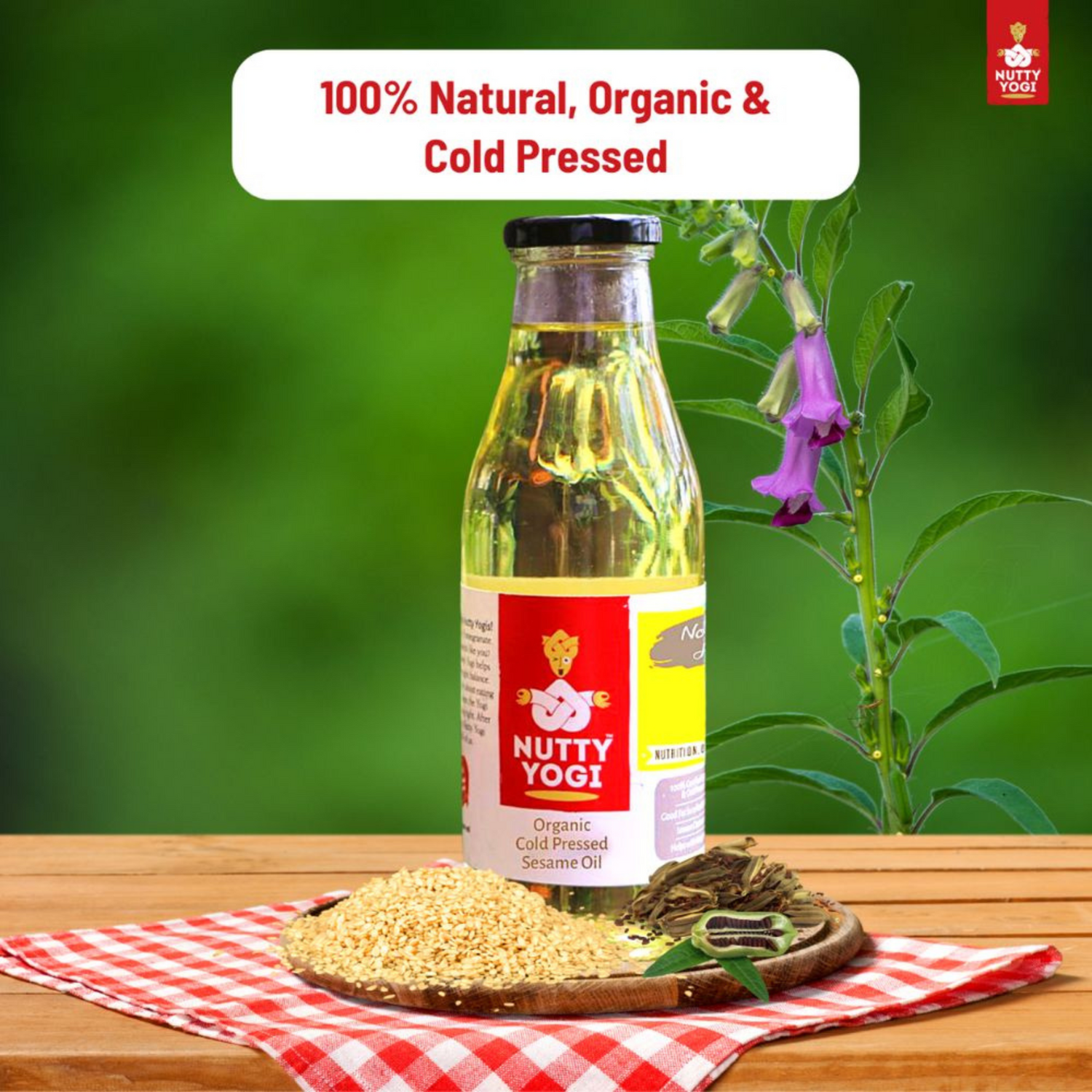 Nutty Yogi Organic Cold Pressed Sesame Oil 500g