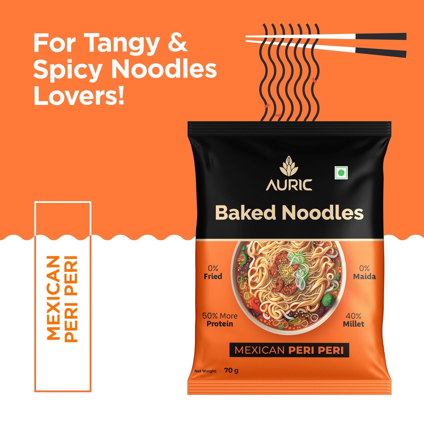 Auric Baked Noodles | Zero Oil, No Maida | International flavours