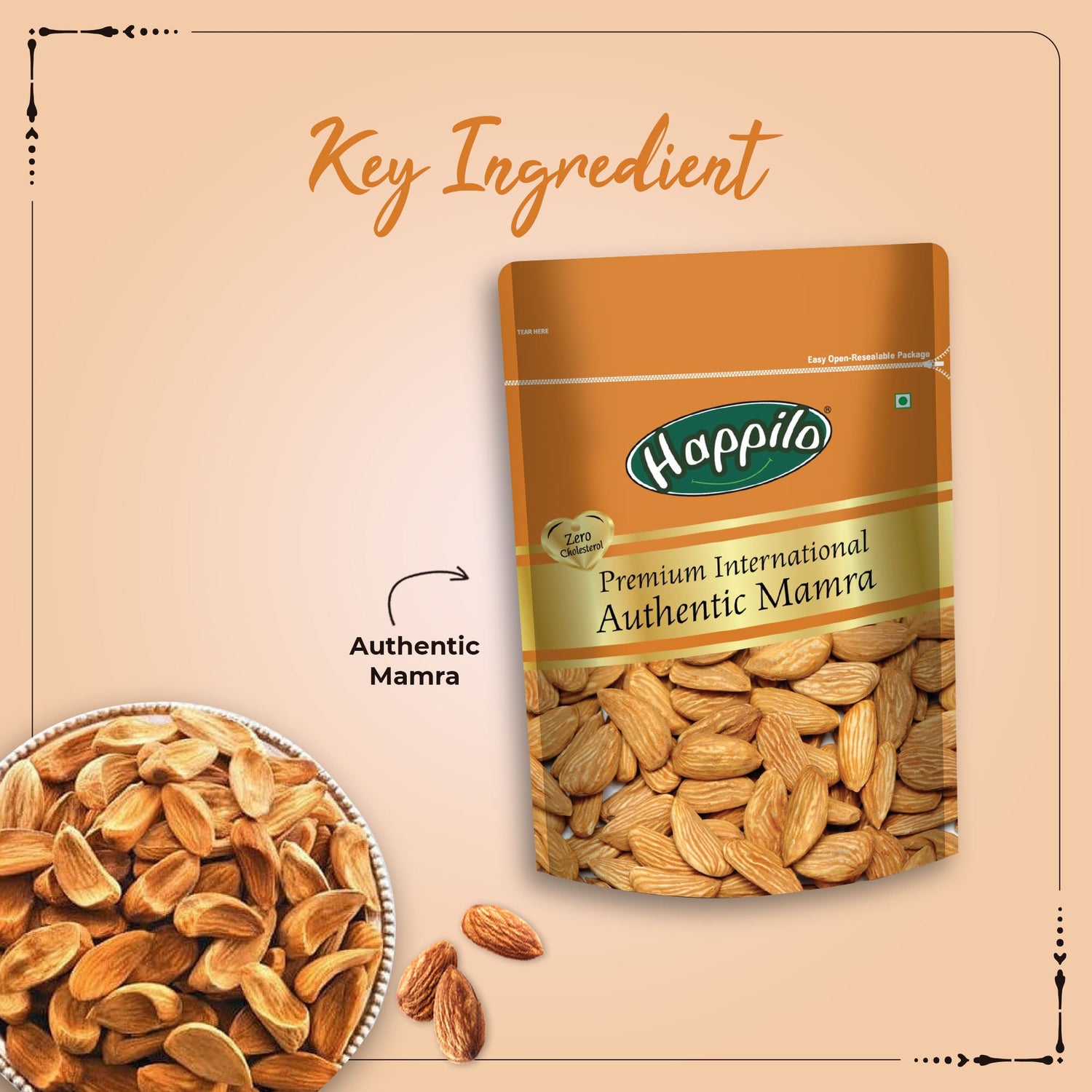 Happilo 100% Premium Raw Mamra Almonds