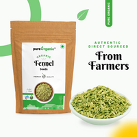 Pure Organio Organic fennel Seeds Sauf