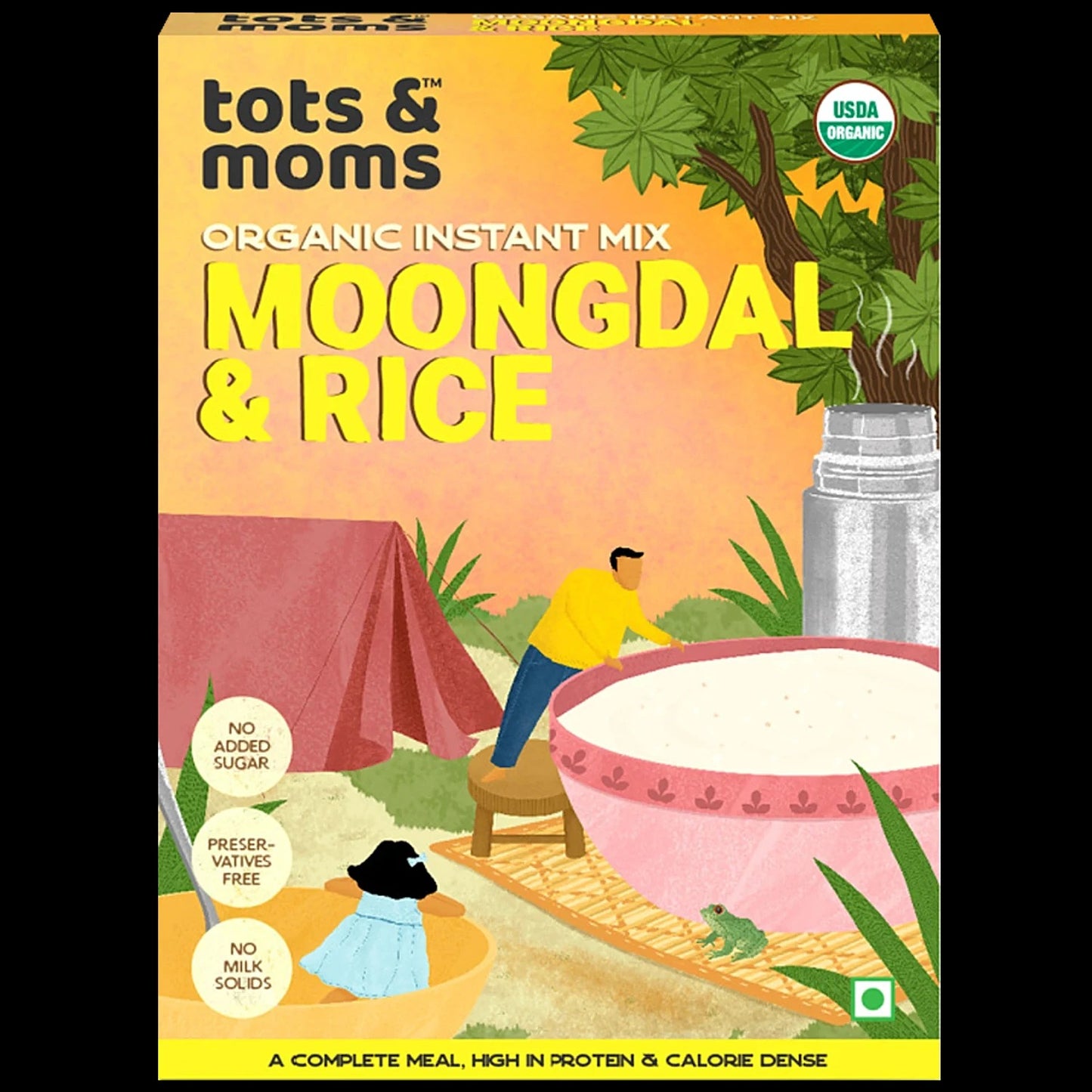 Tots and Moms Moongdal & Rice Instant Cereal - 200 gms