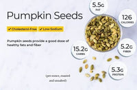 Nutri Organics Raw & Unroasted Pumpkin Seeds | Immunity Booster and Fiber Rich Superfood | Rich Source of Omega 3 | Highly Nutritious Snack | Rich in Protein, Dietary Fibre, Zinc & Magnesium - 200 G (NO_Pumpkin200)