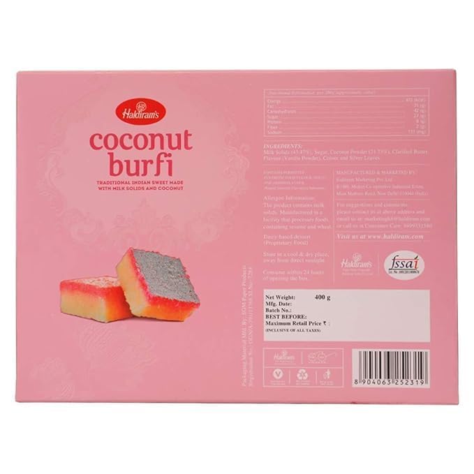 Haldiram's Coconut Burfi - 400 gms