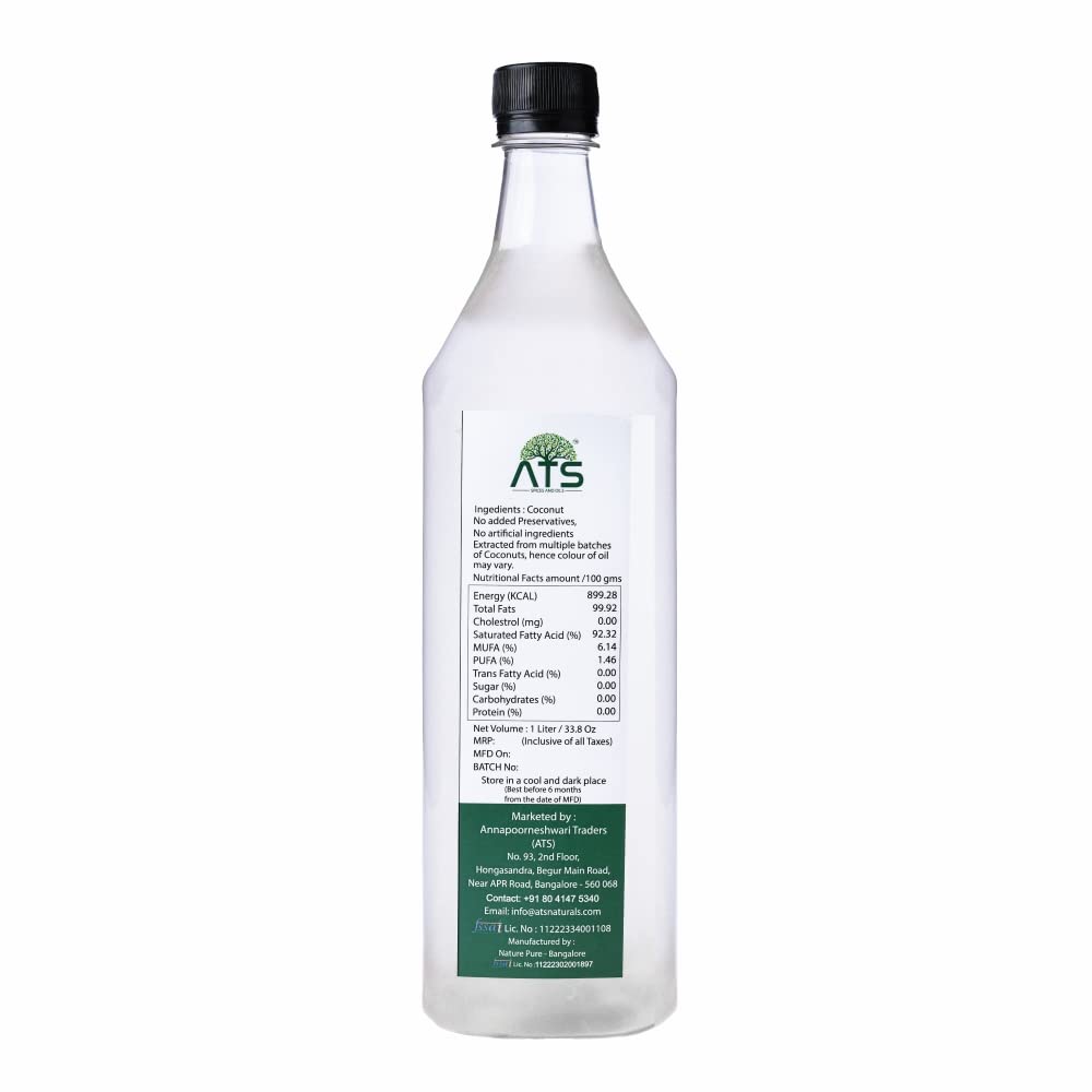 ATS Wood Pressed Coconut Oil - 1000 gms