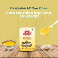 Gavyratan Pure A2 Ghee Desi Cow Ghee Handmade Empowering Farmers 100% Natural Organically Made 1 litre