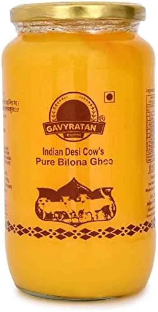 Gavyratan A2 Cow Desi ghee Bilona Ghee 1l in Pantry, 100% Pure A2 Cow Desi Ghee Made Using Traditional Bilona Method Ghee 1 Ltr. A2 Cow Ghee Organic