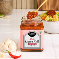 Schezwan Chilli Chutney in Olive Oil