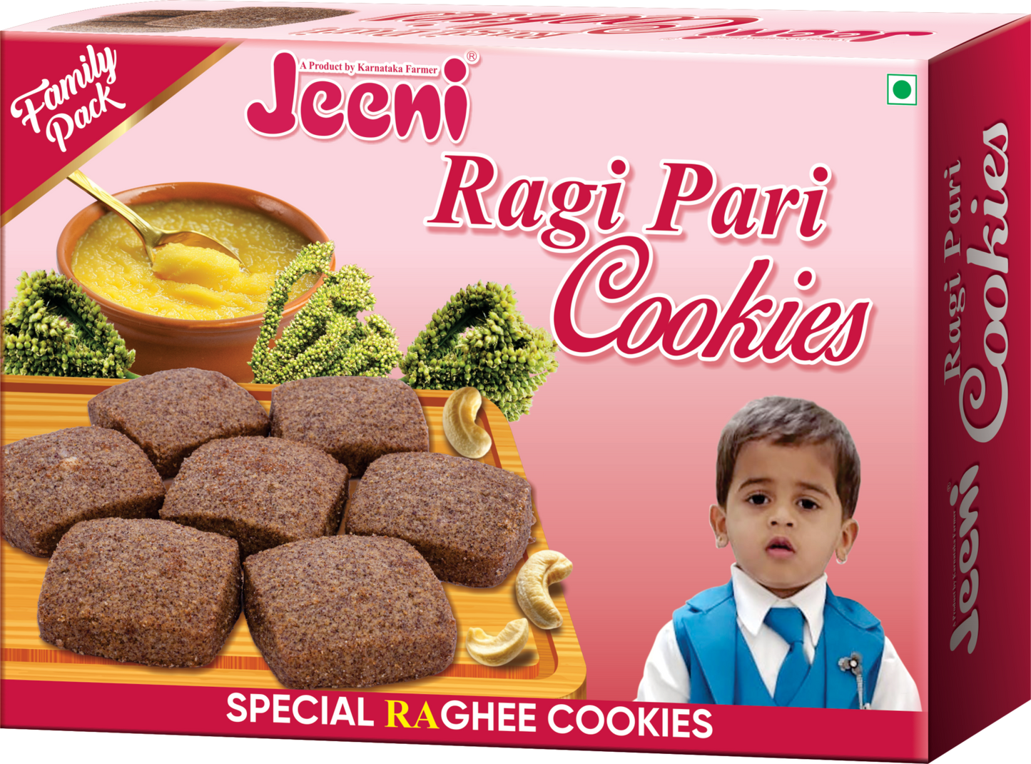 Jeeni Ragi Pari Cookies - 225 gms