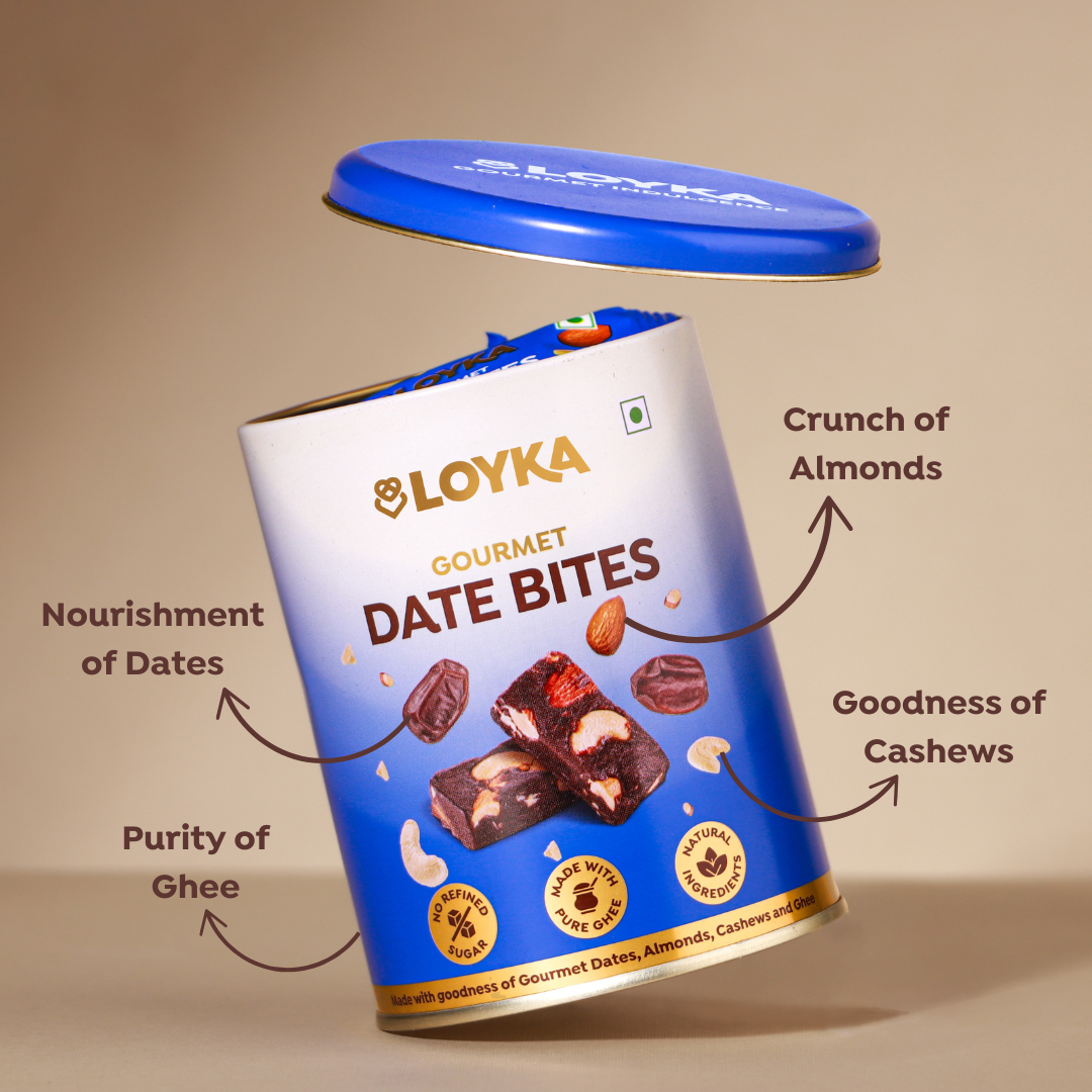 Loyka Date Bites Tin Box 10Pcs No Added Sugar