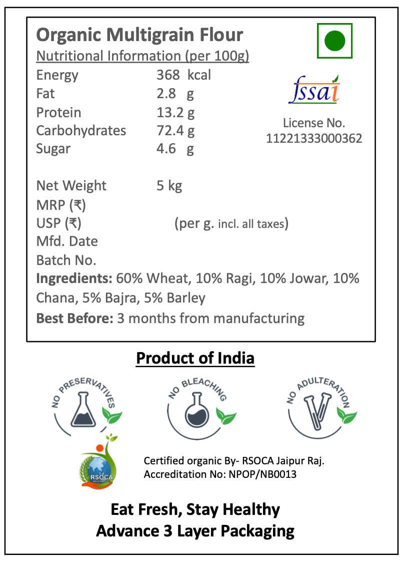 Organic Multigrain Atta/Flour