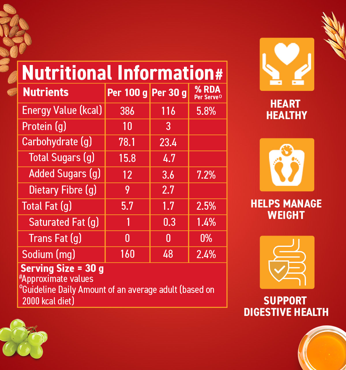 Crunchy Muesli - Almonds, Raisins & Honey