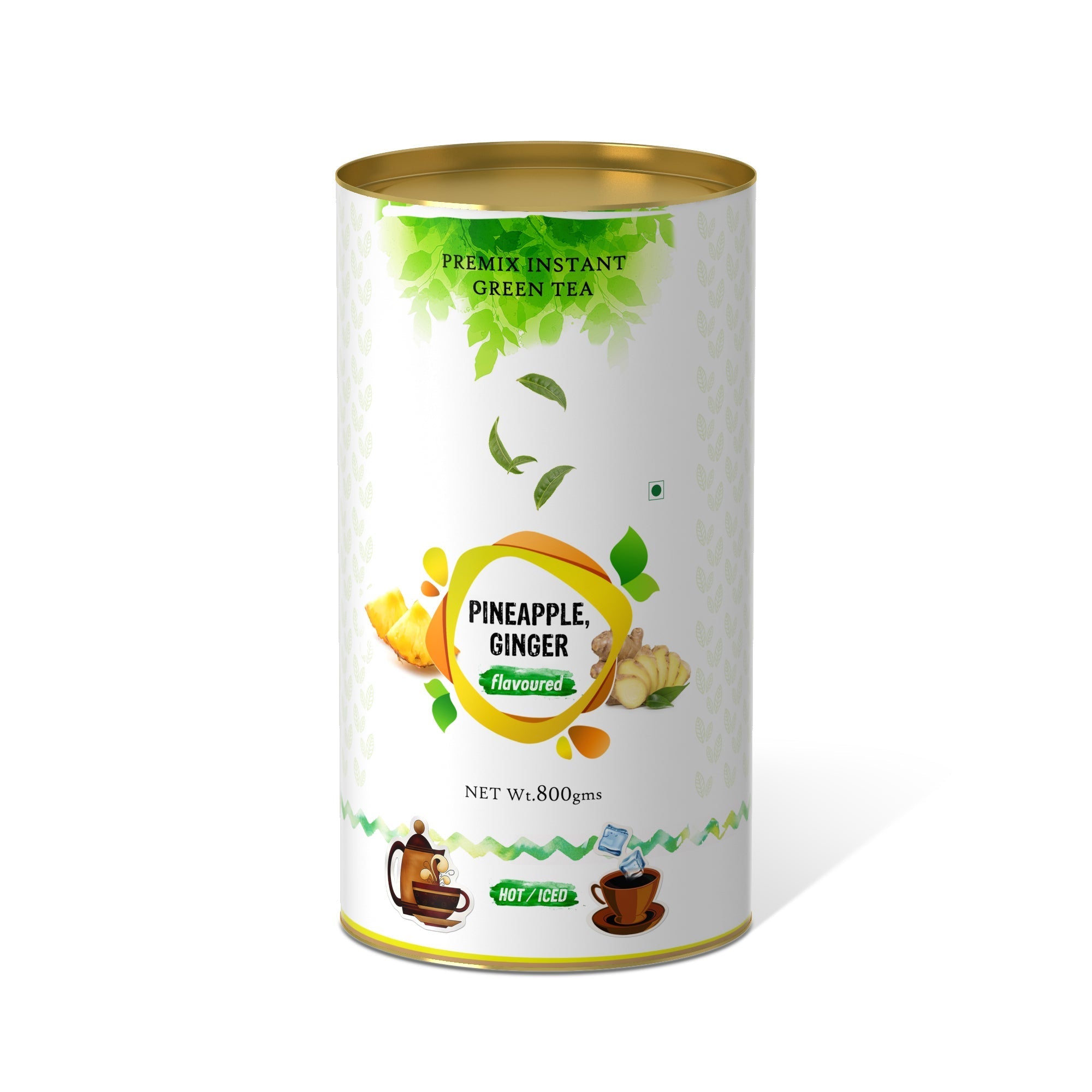 Pineapple with Ginger Flavored Instant Green Tea