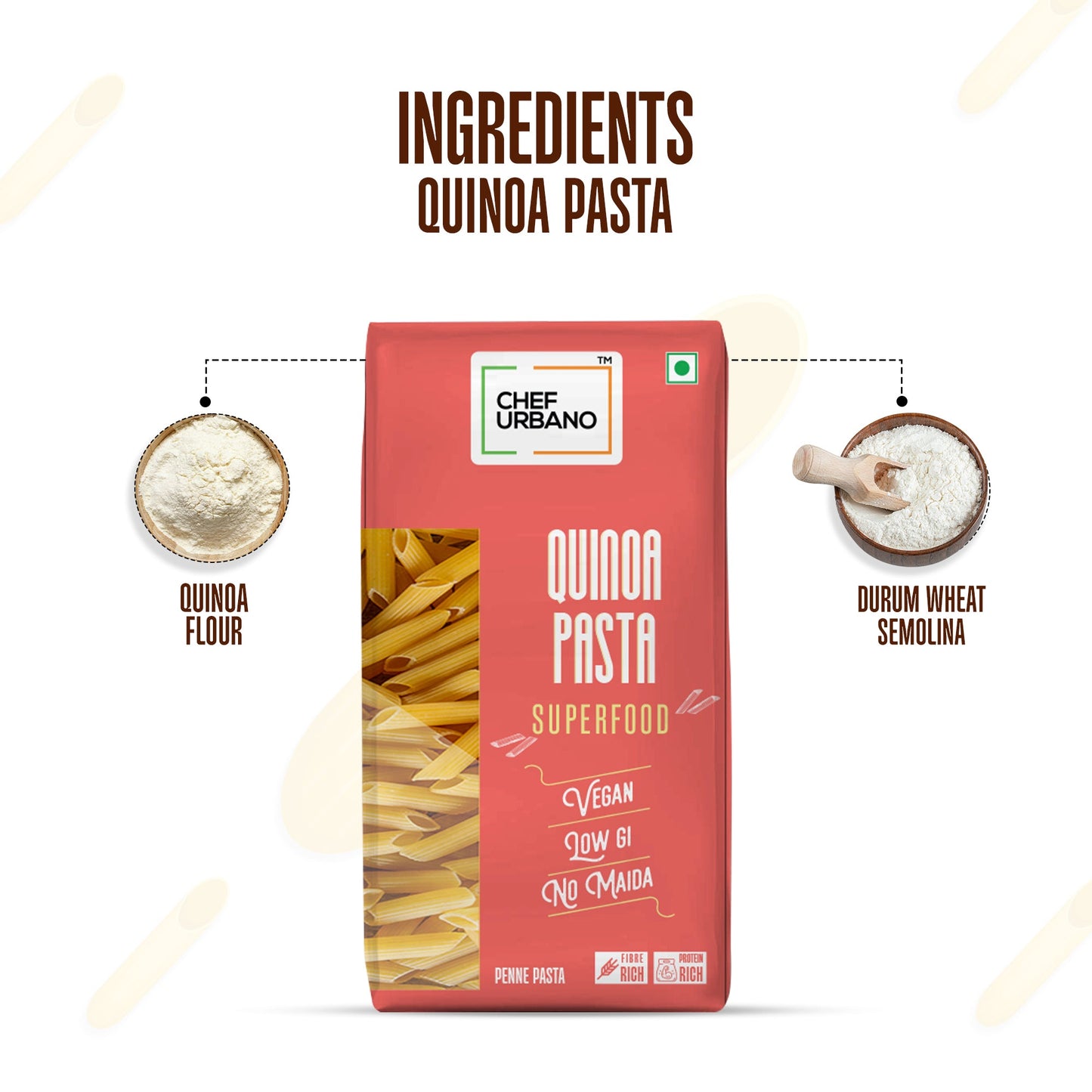 Chef Urbano Quinoa Pasta Penne Pasta 300g