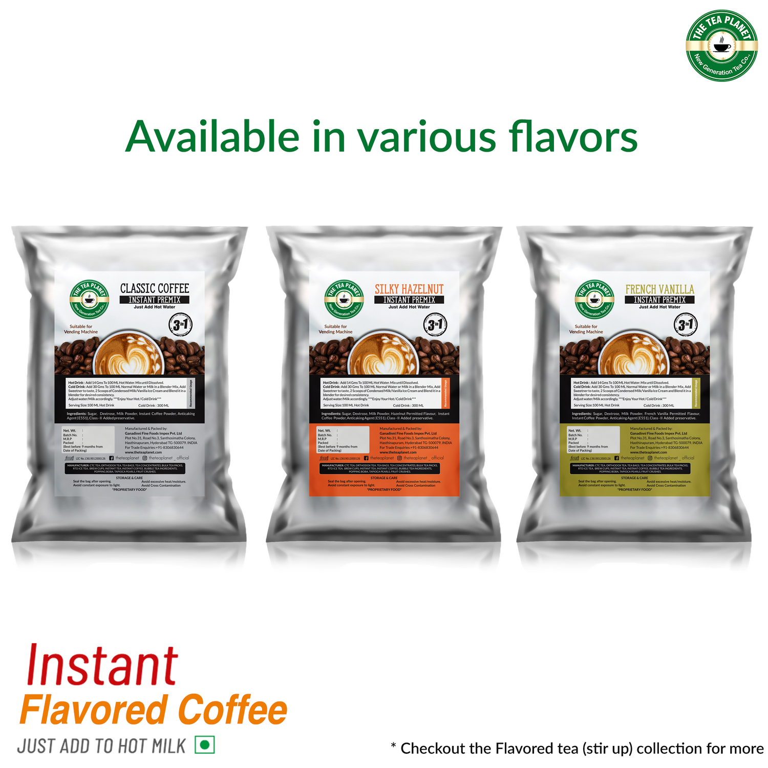 French Vanilla Coffee Instant Premix