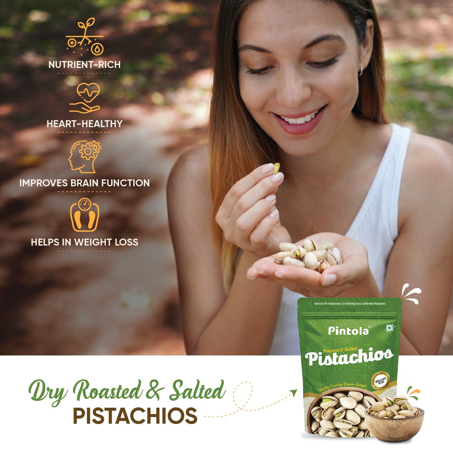 Premium Roasted & Salted Pistachios