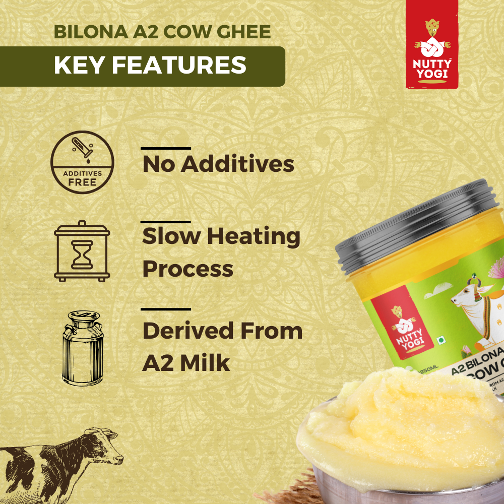 Nutty Yogi Pure Bilona - A2 Ghee 250 ml