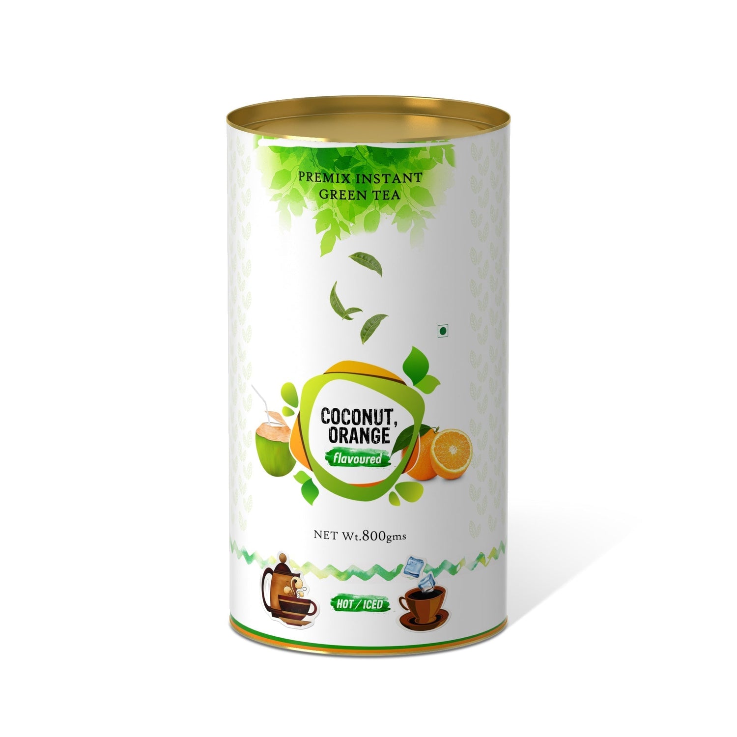 Cococnut Orange Flavored Instant Green Tea