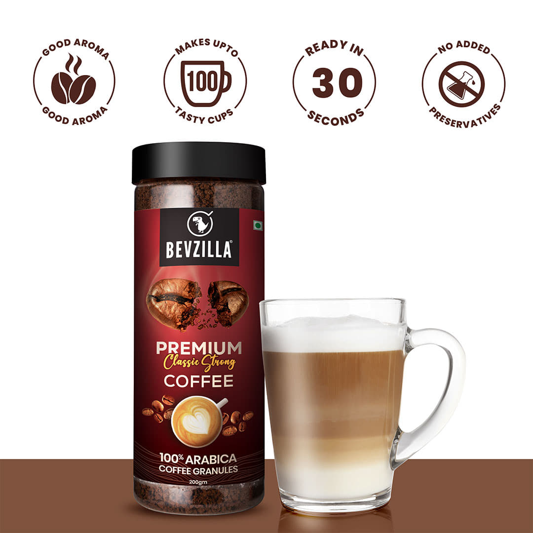 Premium Classic Strong Coffee 200 GM Jar | Makes 100 Cups