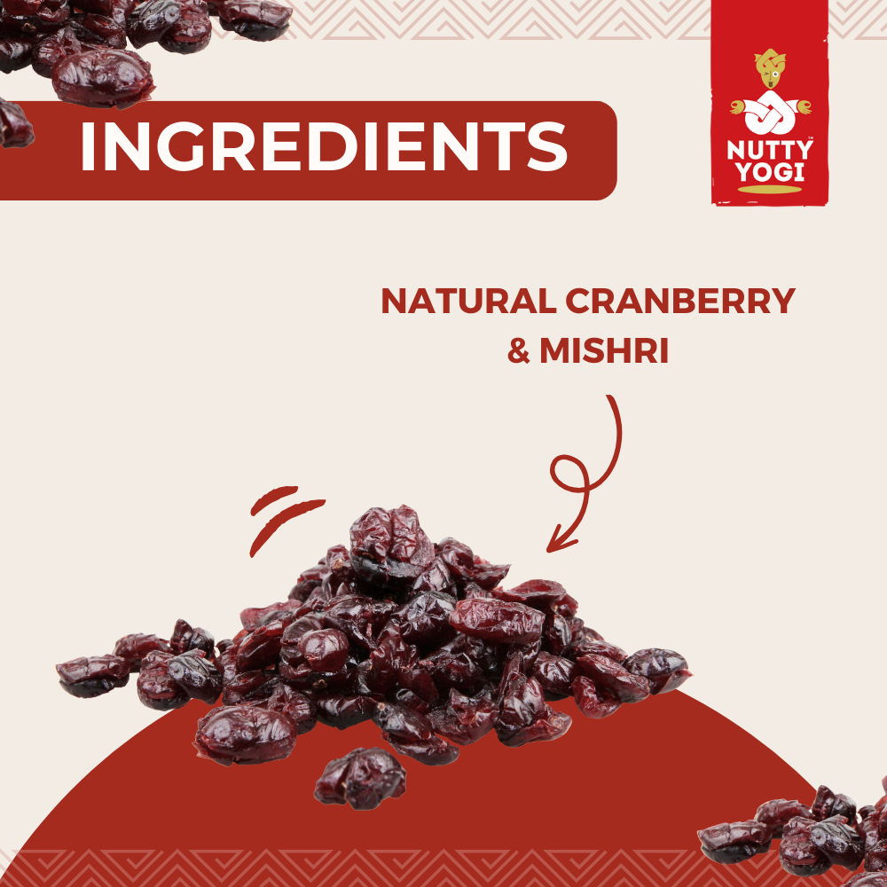 Nutty Yogi Cranberry 1.5kgs jar | Cranberry, Healthy Snack for kids and adults | High Nutrient and Antioxidant