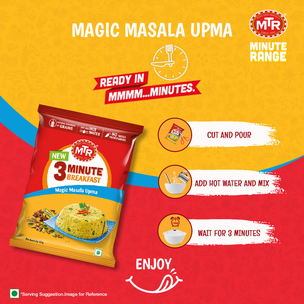 MTR 3 Minute Magic Masala Upma Pouch 60 g