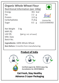 Organic Whole wheat  Atta/Flour