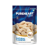 PUREHEART Nutreat Natural Cashews  Premium Whole Crunchy & Delicious Cashewnuts/Kaju/Dry Fruit