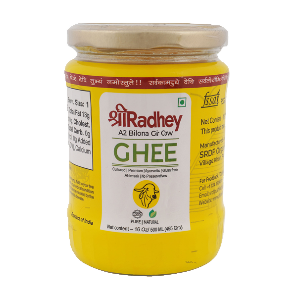 Shreeradhey A2 Gir Cow Ghee - 500 ml