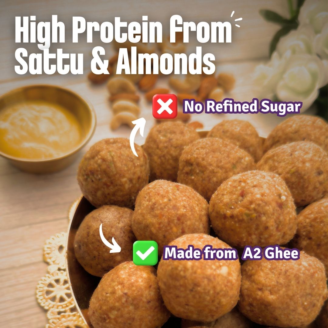 Sathu Badam A2 Ghee Laddoos