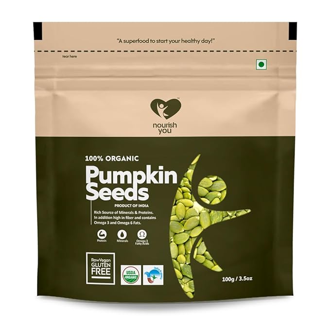 Nourish You Pumpkin Seeds Organic Raw Pumpkin Seeds - 100 gms