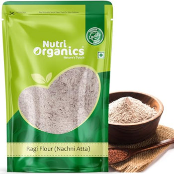 NutriOrganics Unpolished Ragi Flour, 1.5kg |100% Natural | Finger Millet Flour | Nachni Atta | Kelvaragu Flour | Rich in Calcium & Protein