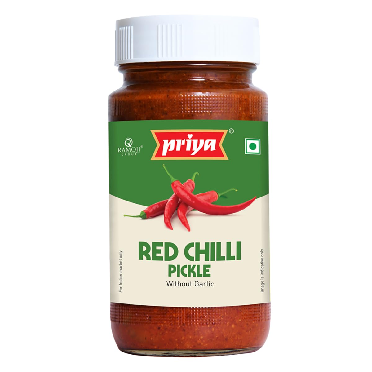 Priya Homemade Red Chilli Pickle without Garlic