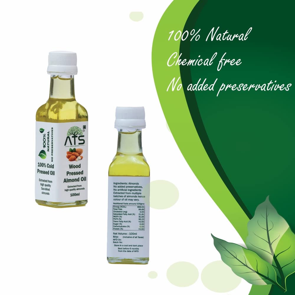 ATS Wood Pressed Almod Oil - 100 gms