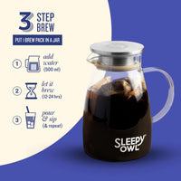 Sleepy Owl Original Cold Brew Coffee Bags Set of 5 Packs - 50 Gms Each