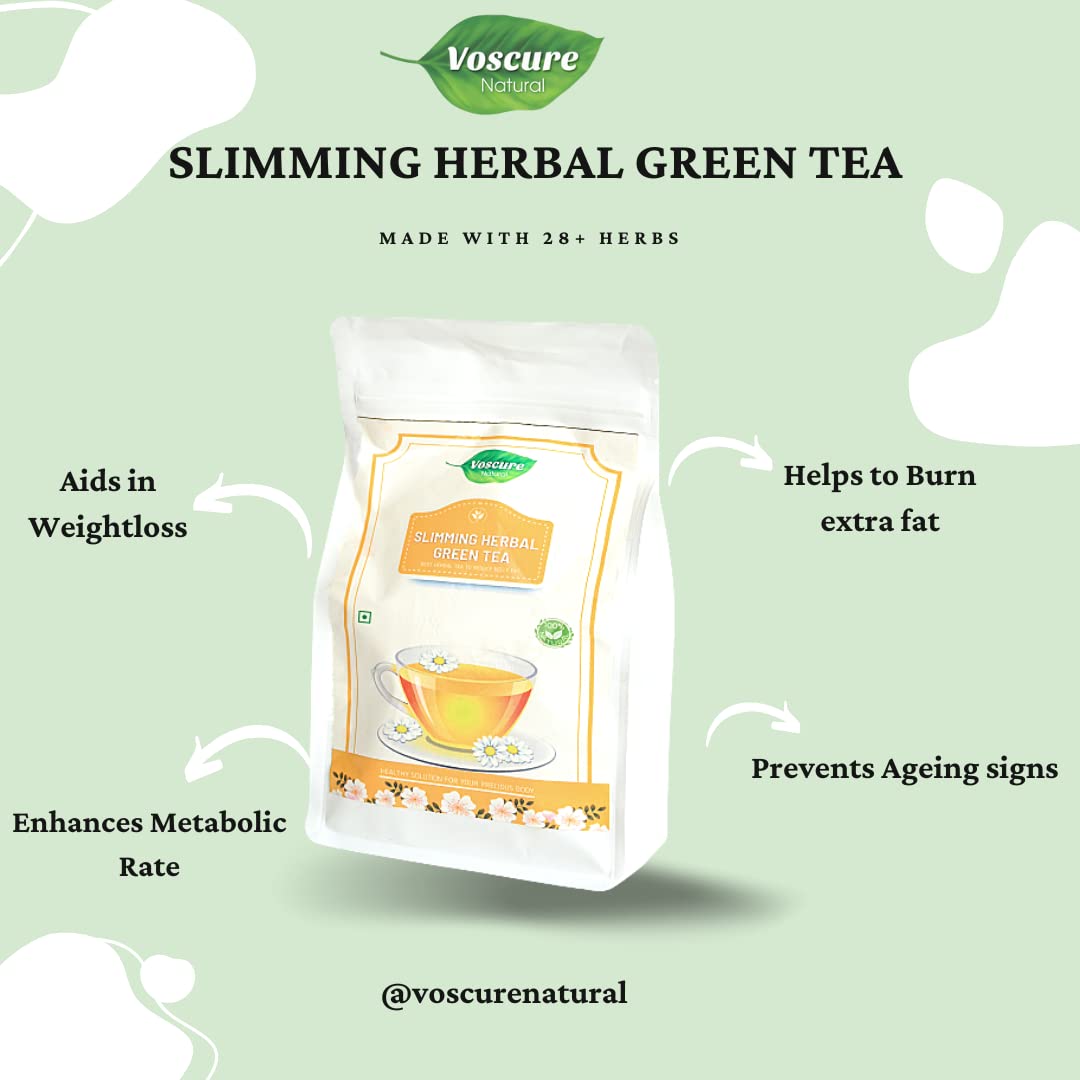 Voscure Natural Slimming Green Tea Bags - 100 gms