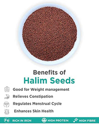 Nutri Organics Halim Seeds 1kg - Aliv Seeds | Haleem Seeds | Seeds for Eating | Immunity Booster Superfood | Asaliya, Garden Cress Seeds, Multi