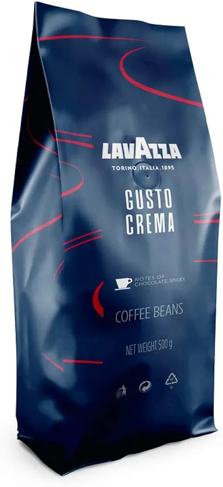 Lavazza FRESH & HONEST Gusto Crema, Roasted Coffee Beans, 500 grams, Bag