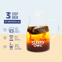 Sleepy Owl Mocha Cold Brew Coffee Bags Set of 5 Packs - 50 Gms Each