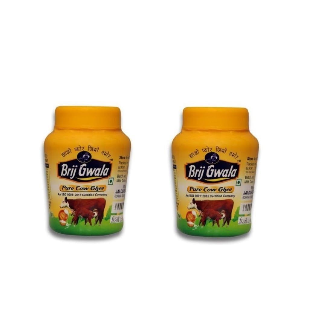 Brij Gwala Pure Cow Desi Ghee Jar - 500 ml(Pack of 2)