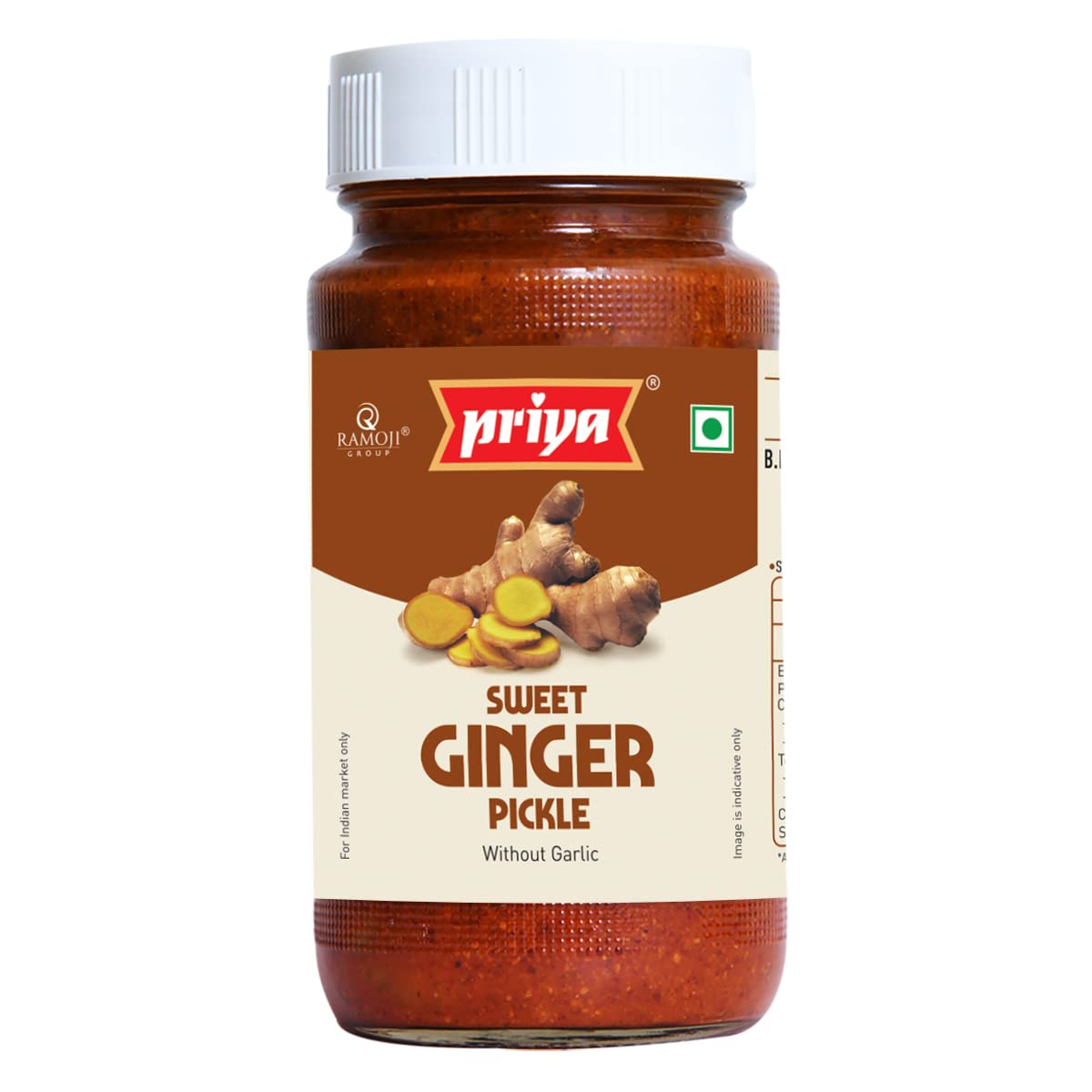 Priya Sweet Ginger Pickle without Garlic - 300 gms