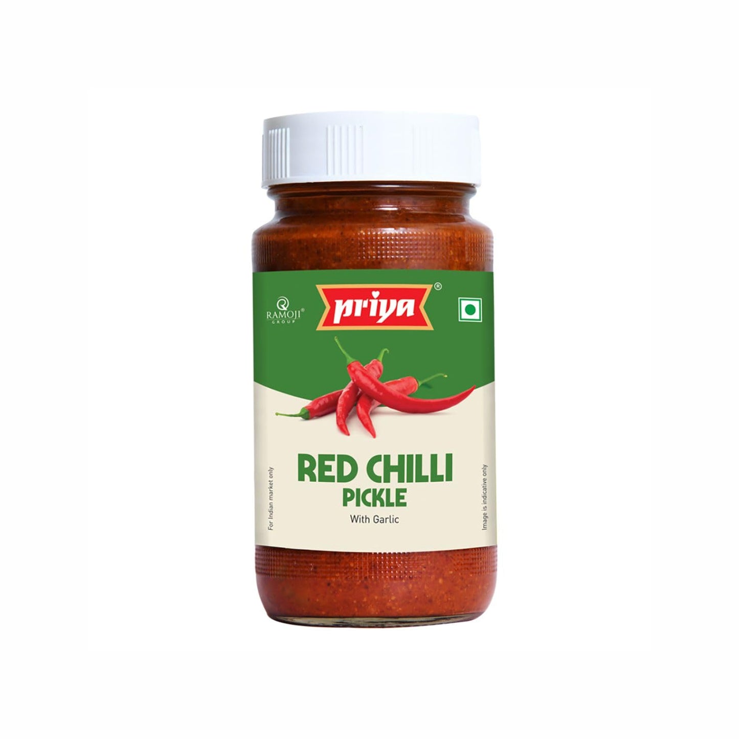 Priya Red Chilli Pickle with Garlic