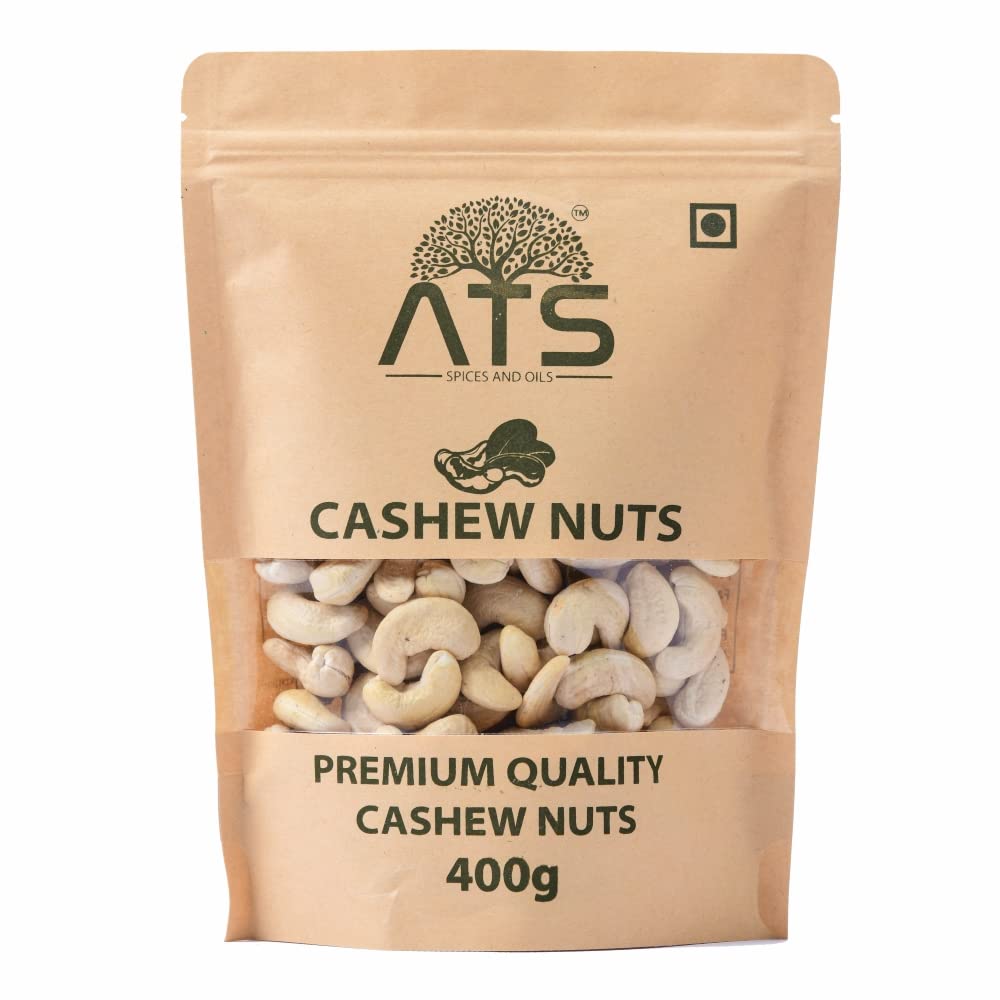 ATS Whole Cashew Nuts Raw and Natural - 400 gms