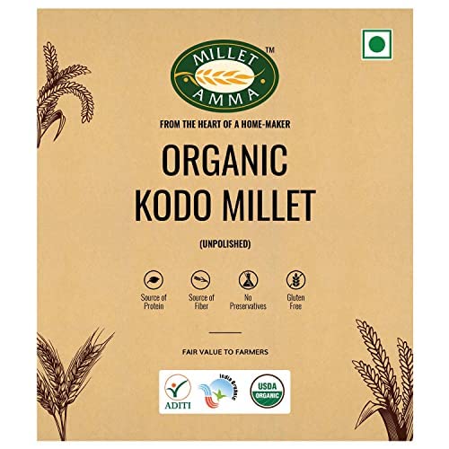 Millet Amma Unpolished Organic  Millet - 1000 gms (pack of 2)