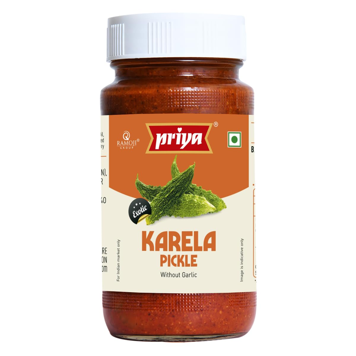 Priya Homemade Karela Pickle without Garlic - 300 gms