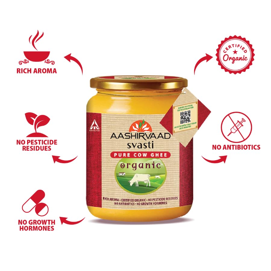 Aashirvaad Svasti Organic Cow Ghee - 500 gms