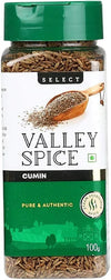 Valley Spice Select Cumin Whole - Jeera - 100 gms (Pack of 2)